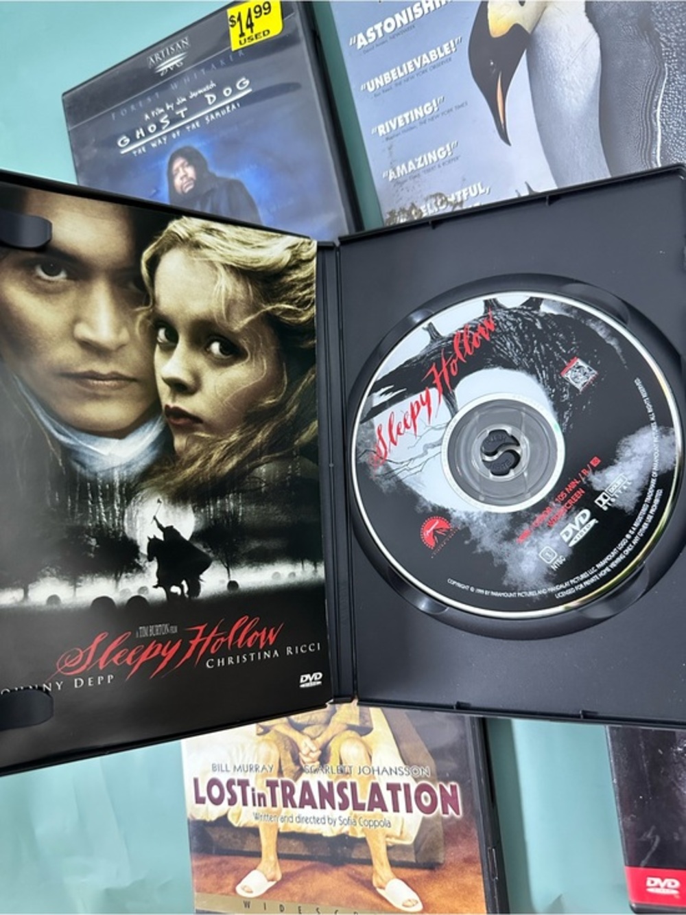 Sleepy Hollow DVD Johnny Depp Christina Ricci Tim Burton Gothic Horror Movie